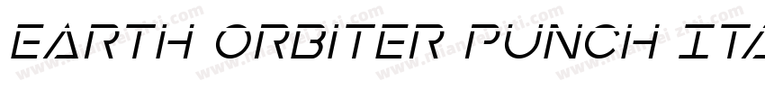 Earth Orbiter Punch Italic字体转换
